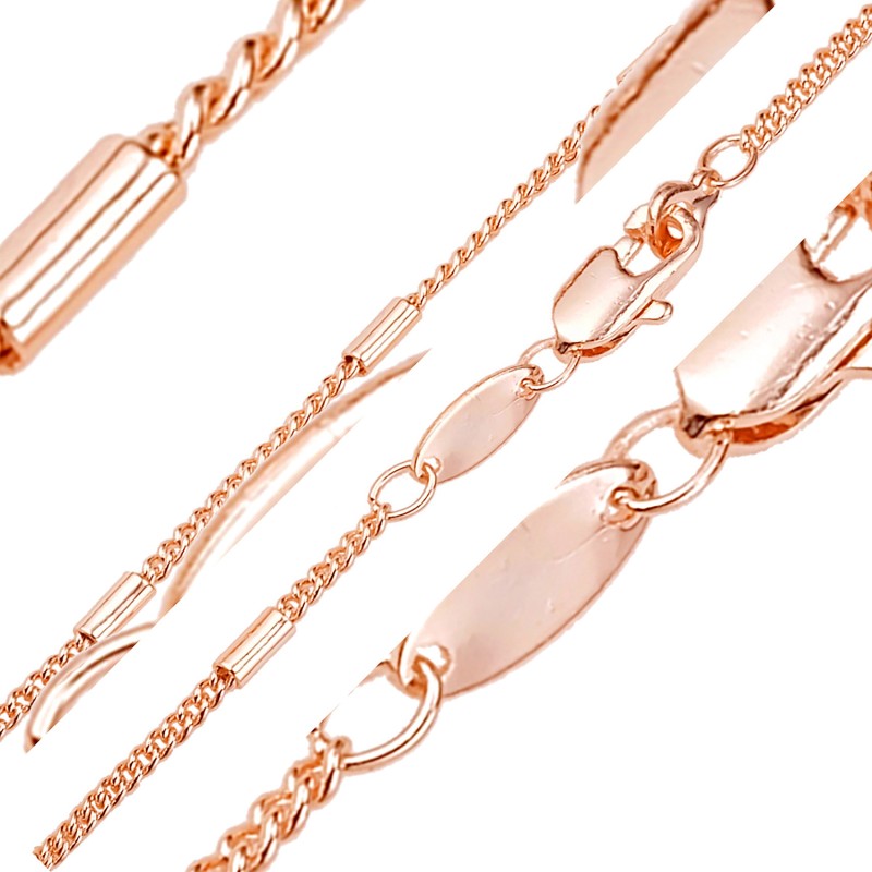 Apzeltītā ķēdīte Klasisks pinums ar cilindriskiem posmiem