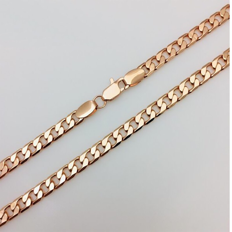 Apzeltīta ķēdīte Klasiskās ķēdes ar apmales posmu virkne