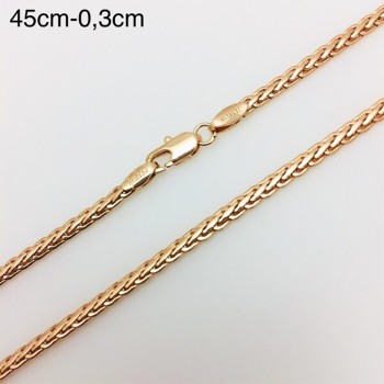 Apzeltītā ķēdīte Klasisks Spiga kviešu vārpas pinums