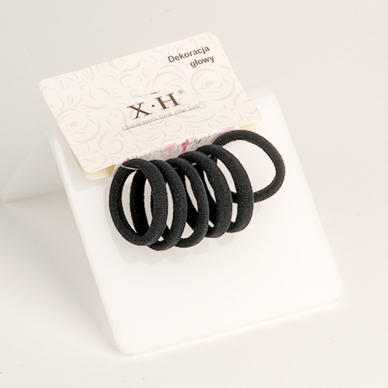 Matu gumiju komlekts (6gab.) Ø2.5x0.6cm melnas