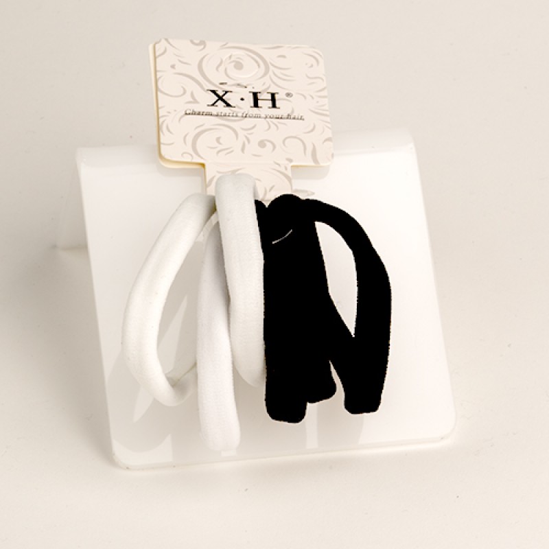 Matu gumiju komlekts (6gab.) Ø5.1x1.1cm melnas un baltas