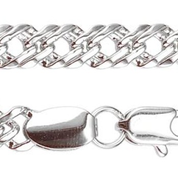 Rokassprādze ar rodija pārklājumu Klasisks Rombo austu stiepļu posmu pinums