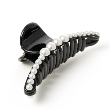 Matu sprādze-KRĀBIS ar dekoru 11,5*4cm plastmasa