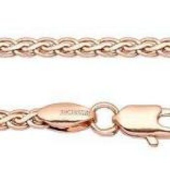 Apzeltītā ķēdīte Spiga kviešu vārpas glancēts pinums