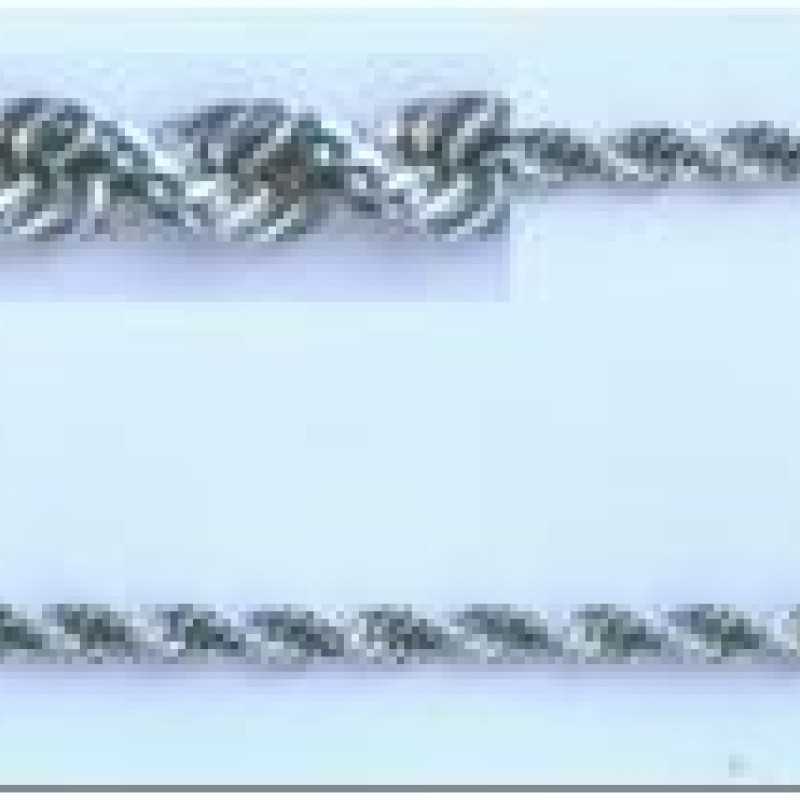 Rokassprādze ar rodija pārklājumu Klasisks Franču virves pinums