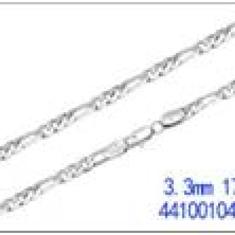 Rokassprādze ar rodija pārklājumu Klasiskā Figaro virkne