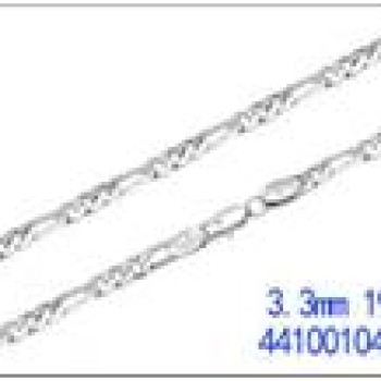 Rokassprādze ar rodija pārklājumu Klasiskā Figaro virkne