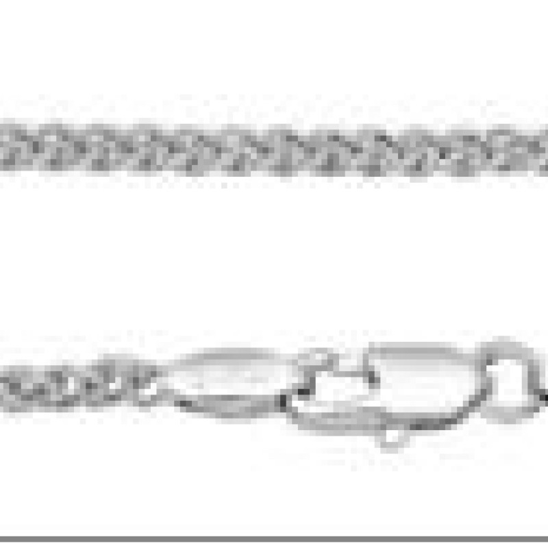 Rokassprādze ar rodija pārklājumu Spiga kviešu ķēdes pinums