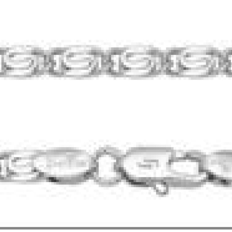 Rokassprādze ar rodija pārklājumu Klasiskā saplacinātu gliemežu posmu virkne