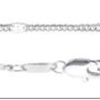 Rokassprādze ar rodija pārklājumu Klasisks pinums ar saules staru Fancy posmiem