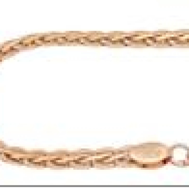 Apzeltīta rokassprādze Spiga kviešu vārpas vīto posmu ar grāvējumu pinums