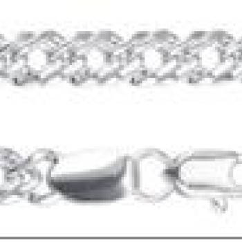 Rokassprādze ar rodija pārklājumu Klasisks Rombo austu stiepļu posmu pinums