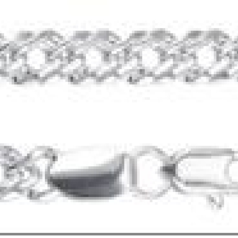 Rokassprādze ar rodija pārklājumu Klasisks Rombo austu stiepļu posmu pinums