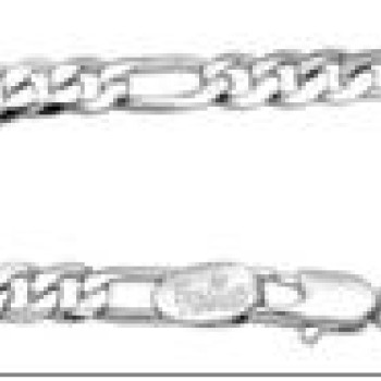 Rokassprādze ar rodija pārklājumu Klasiskā Figaro virkne