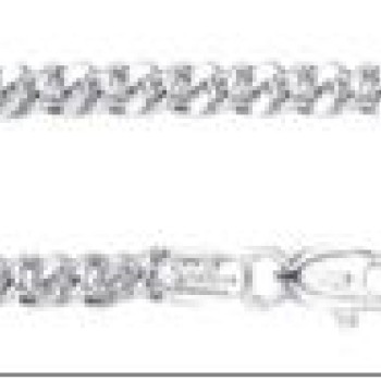 Rokassprādze ar rodija pārklājumu Infinity 8-ka posmu pinums