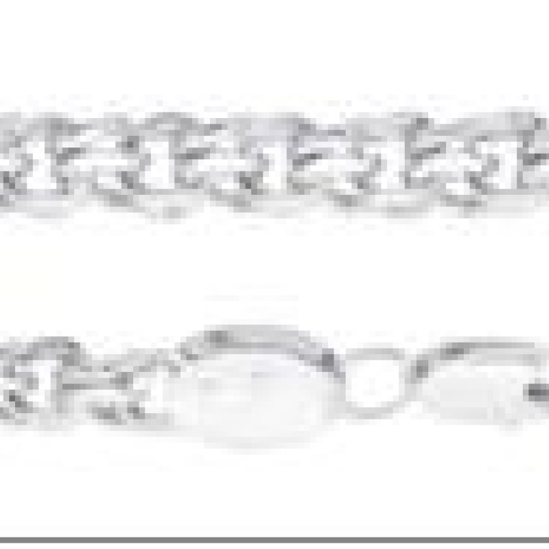 Rokassprādze ar rodija pārklājumu Bismarks pinums dubultais rolo