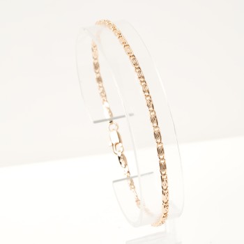 Apzeltīta rokassprādze Klasiskā saplacinātu gliemežvāku posmu virkne