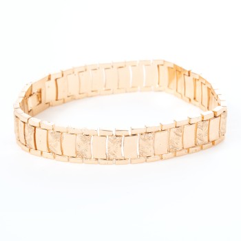 Apzeltīta rokassprādze 2 viedu posmu virkne