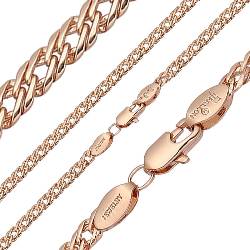 Apzeltīta rokassprādze Klasisks Rombo austu stiepļu posmu pinums