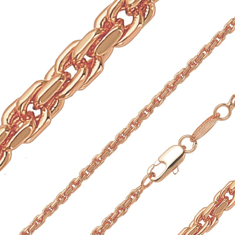 Apzeltīta rokassprādze Dimanta griezuma virves pinums