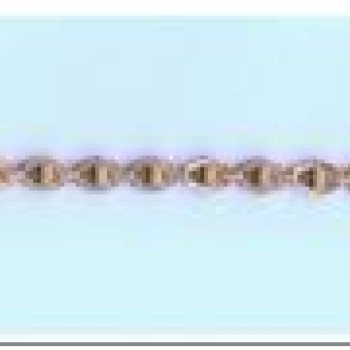 Apzeltīta rokassprādze Acs formas ar krelles dekoru posmu virkne