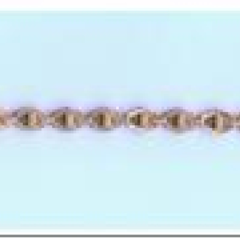 Apzeltīta rokassprādze Acs formas ar krelles dekoru posmu virkne