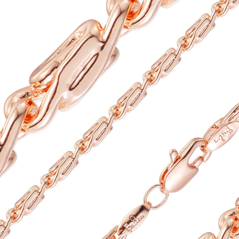 Apzeltīta rokassprādze Masīvā kubveida gliemežvāka posmu virkne