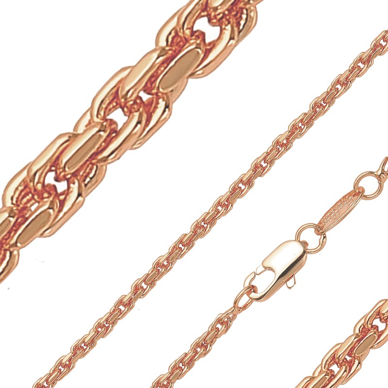 Apzeltīta rokassprādze Dimanta griezuma virves pinums