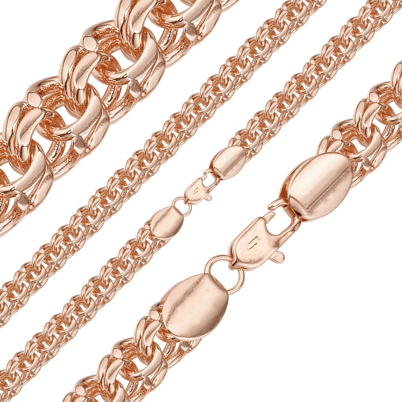 Apzeltītā ķēdīte Bismarks pinums dubultais rolo