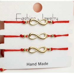 Rokassprādze-diedziņš ar rotu (bezgalības zīme) (3gab.)