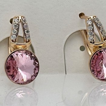 SWAROWSKI auskari apzeltīti