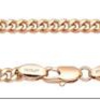 Apzeltīta rokassprādze Klasisks Maiami stila Kubas posmu pinums