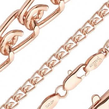 Apzeltīta rokassprādze Love austu stiepļu posmu pinums