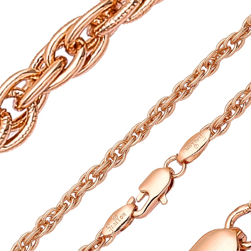 Apzeltīta rokassprādze Virves pinums ar izkaltiem posmiem