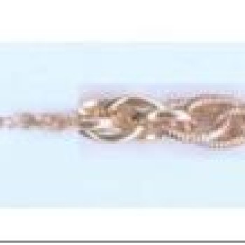 Apzeltīta rokassprādze Virves pinums ar izkaltiem posmiem