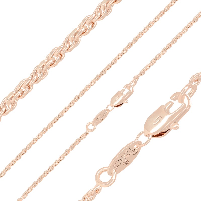 Apzeltīta rokassprādze Klasisks Franču virves pinums