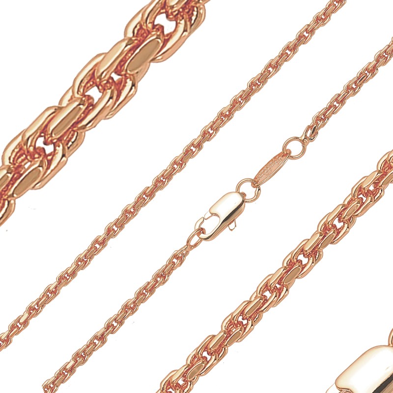 Apzeltīta rokassprādze Dimanta griezuma virves pinums