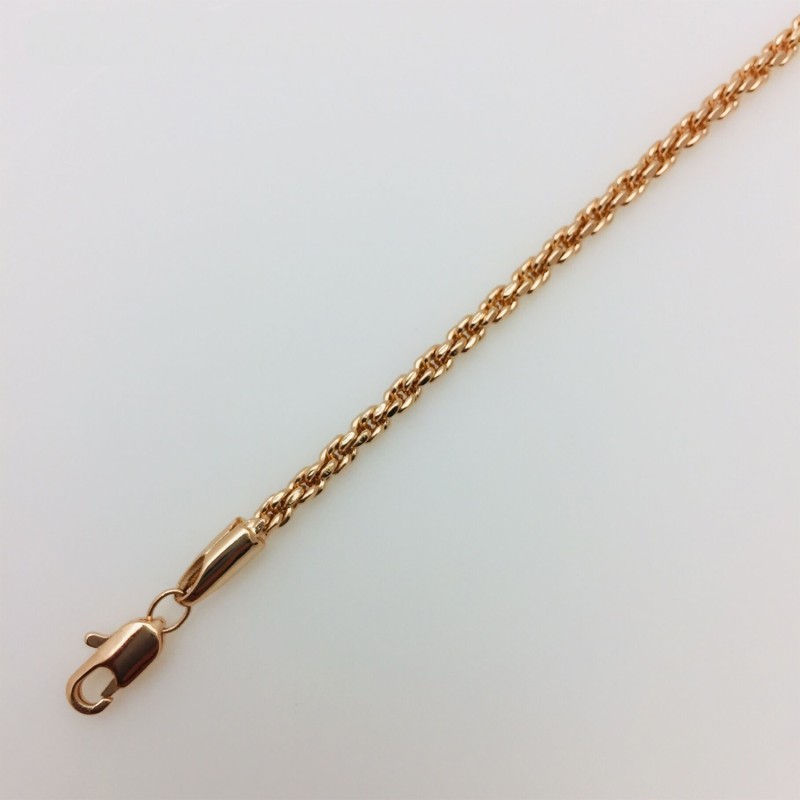 Apzeltīta rokassprādze Dimanta griezuma virves pinums