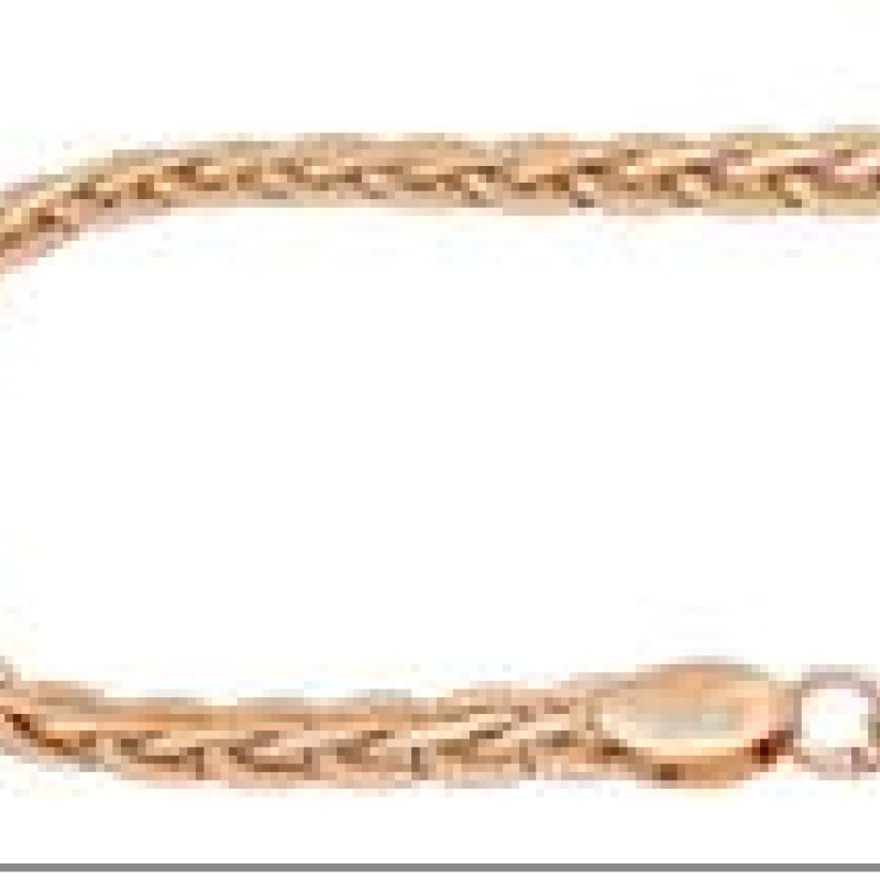 Apzeltīta rokassprādze Spiga kviešu vārpas vīto posmu ar grāvējumu pinums