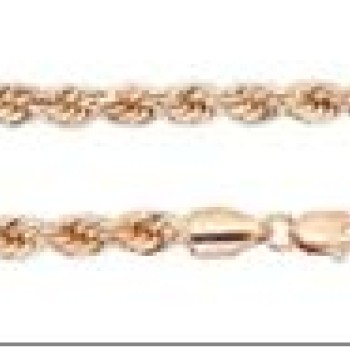 Apzeltīta rokassprādze Klasisks Franču virves pinums