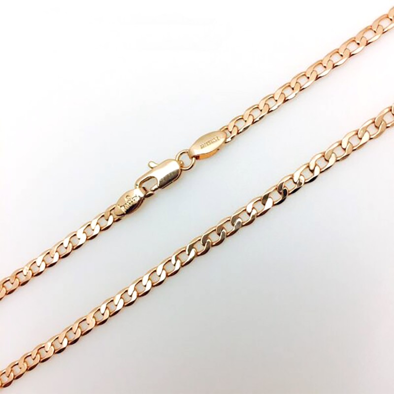 Apzeltīta rokassprādze Klasiskās ķēdes ar apmales posmu virkne