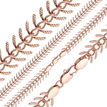 Apzeltīta rokassprādze Zivju skeleta formas virkne