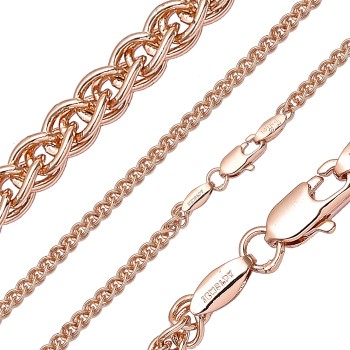 Apzeltīta rokassprādze Spiga kviešu ķēdes pinums