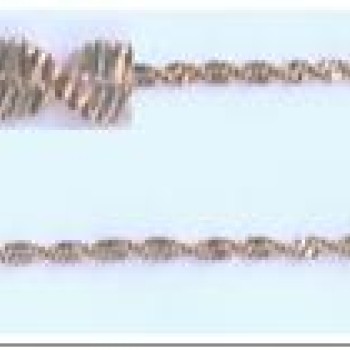 Apzeltīta rokassprādze Singapūras dubulto posmu pinums