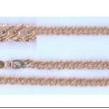 Apzeltīta rokassprādze Rombo austu stiepļu ar dubultrievām posmu pinums