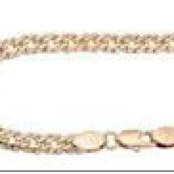 Apzeltīta rokassprādze Rombo austu stiepļu ar dubultrievām posmu pinums