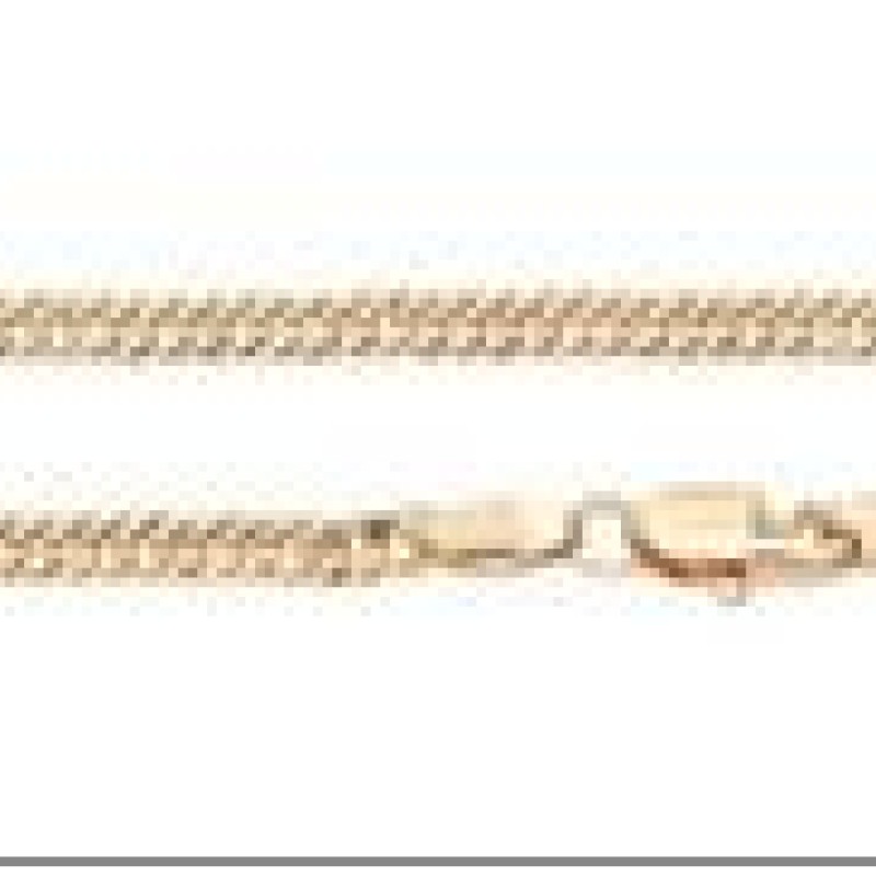 Apzeltīta rokassprādze Kubas dubulto posmu pinums