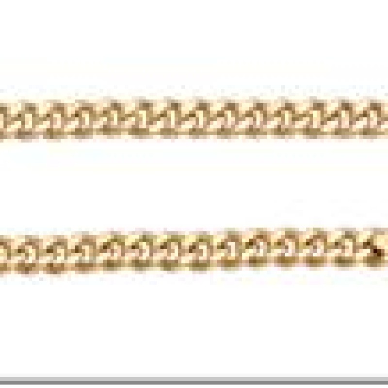 Apzeltīta rokassprādze Klasisks Maiami stila Kubas posmu pinums