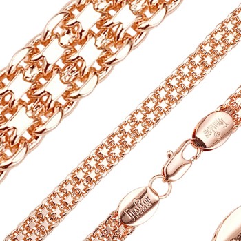 Apzeltīta rokassprādze Bismarks enkura aušanas trīskāršā posma pinums