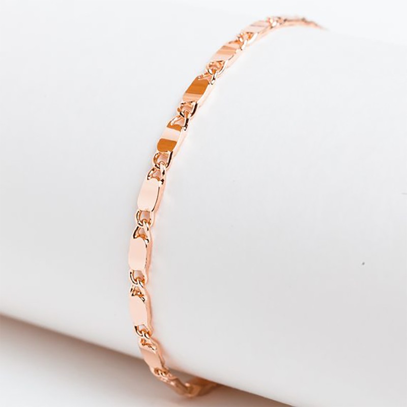 Apzeltīta rokassprādze Plānu pulētu gliemežvāku posmu virkne